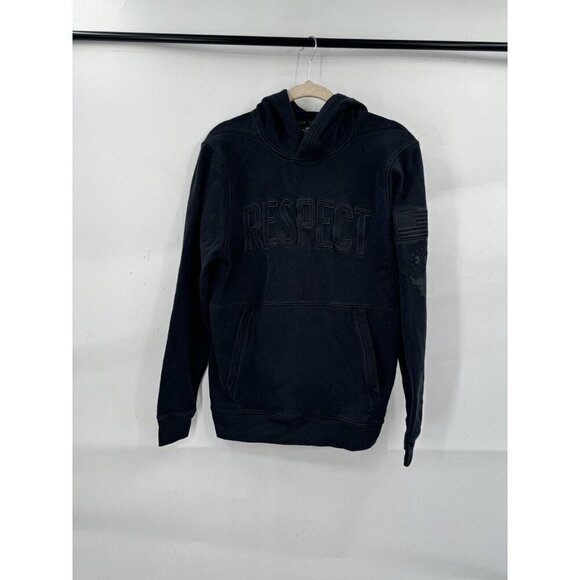Under Armour Project Rock Respect Hooded Sweatshirt Men Small Black Hoodie - Picture 2 of 10